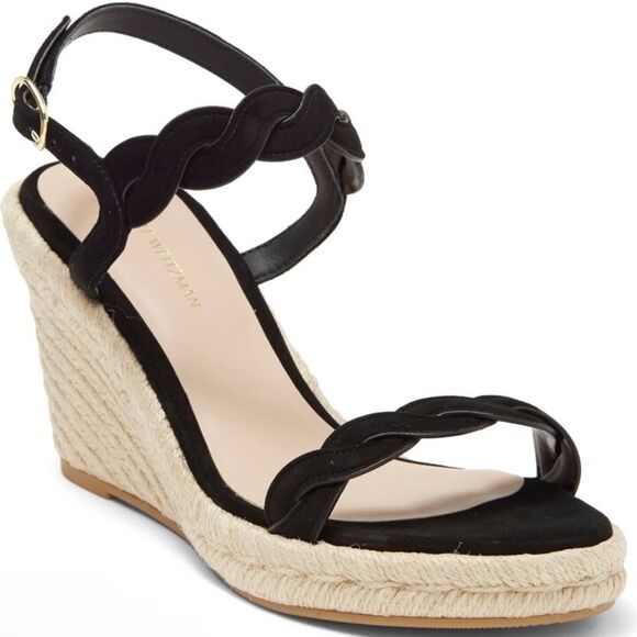 Stuart Weitzman Twist Espadrille Platform Wedge Sandal - Picture 1 of 6